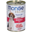 monge fresh bocconi in paté maiale cani adulti 400 g mangime