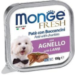monge dog fresh agnello 100gr pate e bocconcini vaschetta