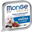 monge dog fresh anatra 100gr pate e bocconcini vaschetta