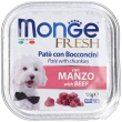 monge fresh manzo paté con bocconcini per cani adulti 100 g mangime