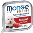 monge dog fresh tonno 100gr pate e bocconcini vaschetta