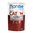 monge gatto grill busta adulto agnello 85 gr