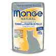 monge cat natural kitten tonno fegato di pollo 80gr bs