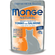 natural adult tonno e salmone - cibo umido per gatti 80 gr