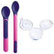 mam heat sensitive spoons & cover 6m+ cucchiaini morbidi colore rosa 2 pezzi