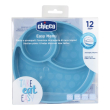 chicco piatto silicone con ventosa blu 1 pezzo - piatto con scomparto in silicone con ventosa 12m +