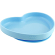 chicco easy plate - piatto cuore in silicone con ventosa colore azzurro