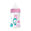 chicco well being - biberon in plastica con tettarella in silicone a flusso lento da 150 ml rosa