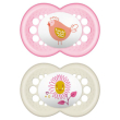 mam - original little farm succhietto 16m+ silicone femmina confezione 2 pezzi