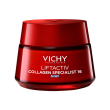 vichy crema notte anti-età, per pelle stanca e spenta, risultato illuminante, formula con peptidi p