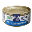 vet line per gatto pollo naturale+gamberetti 70 g