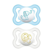 mam air succhietto in silicone 2-6m colore azzurro-bianco 2 pezzi