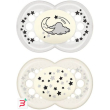 mam succhietto original night 6+ mesi silicone neutro 2 pezzi