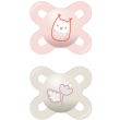 mam - start nanò succhietto in silicone 0-2m+ rosa confezione 2 pezzi