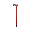 bastone in alluminio anodizzato rosso puntale in gomma standard - moretti