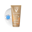 vichy capital soleil, latte solare spf50+, pelle distesa e idratata, rughe rimpolpate, con acqua vul