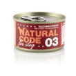 natural code dog 13 tacchino e patate 90gr in acqua di cottura 1813