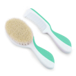 nuvita kit spazzola e pettine verde cool