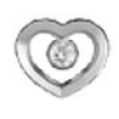 bjt206 orecchini heart solitaire stainless steel