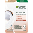garnier maschera in tessuto nutriente illuminante nutribomb, ideale per pelli secche e spente, arric