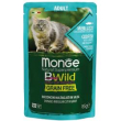 monge cat bwild adult merluzzo/gamberetti/ortaggi 85gr buste