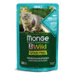 monge gatto bwild grain free adult merluzzo 85gr (bustina)