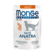 monge cat monoprotein adult pate' anatra 85gr buste
