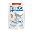 monge cat monoprotein adult pate' tacchino 85gr buste