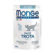 monge cat monoprotein kitten pate' trota 85gr buste