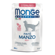 monge gatto monoproteico sterilised pate' manzo 85gr (bustina)