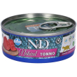 farmina n&d cat natural tuna 80 g mangime