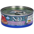 farmina n&d cat natural tuna & shrimp 80 g mangime