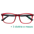 corpootto crystal occhiali per lettura unisex rosso +3,5 + astuccio