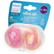 avent ultra air succhietto balena/stella femmina 6-18 mesi 2 pezzi s