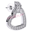 biojoux - orecchini pendenti montecarlo heart stainless steel bjt224