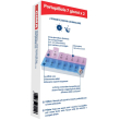 descrizione portapillole con dose giornaliera distribuita in scompartimenti con un colore diverso pe