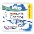 fater, lines cotone bio ultra notte con ali, 8+2 pezzi