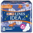 lines idea ultra notte assorbenti con ali 8 pezzi