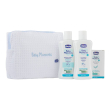 chicco baby moments beauty bag zip azzurro bagnoschiuma pelli delicate