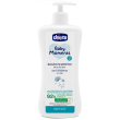 descrizionebagno shampoo per bambino di origine naturale della  linea baby moments composto dal 92%