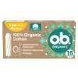 o.b. assorbenti interni organic normal 100% cottone biologico per flusso normale 16 tamponi
