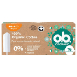 o.b. assorbenti interni, organic super, 100% cottone biologico, 16 tamponi, color white