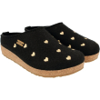 clogs haflinger cuoricini schwarz wollfilz 40