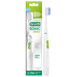 gum sonic daily spazzolino elettrico a batteria - bianco 1 pz spazzoli