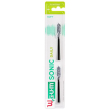gum sonic daily spazzolino batteria refill black 2 pezzi