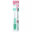 gum sonic sensitive testine di ricambio spazzolino sonico 2 pezzi