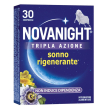 novanight tripla azione sonno rigenerante, integratore alimentare con melissa e melatonina per dormi