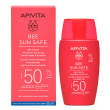 apivita bee sun safe dry touch fluido solare viso spf50+, 50 ml