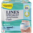 pannolone per incontinenza lines specialist derma pants plus l 14 pezzi