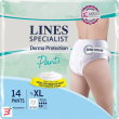 pannolone per incontinenza lines specialist derma pants plus xl 14 pezzi